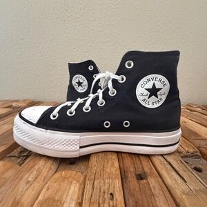 Converse Chuck Taylor All Star Platform High Top Sneakers Black White Women's